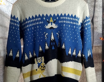 Unikat Adventure Time Ice King Finn Jake Gunter Pullover (Größe S)