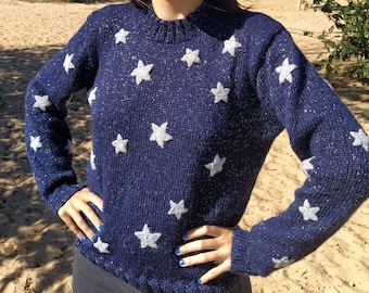 Hand Knitted Coraline Inspired Stars Sweater