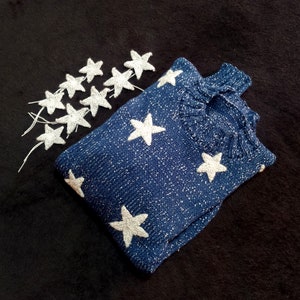 Hand-knitted Coraline inspired stars sweater