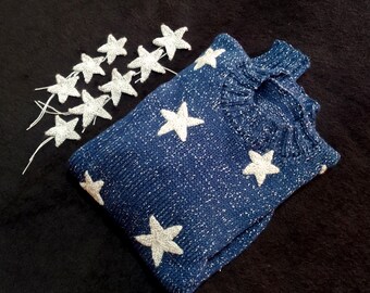 Hand-knitted Coraline inspired stars sweater