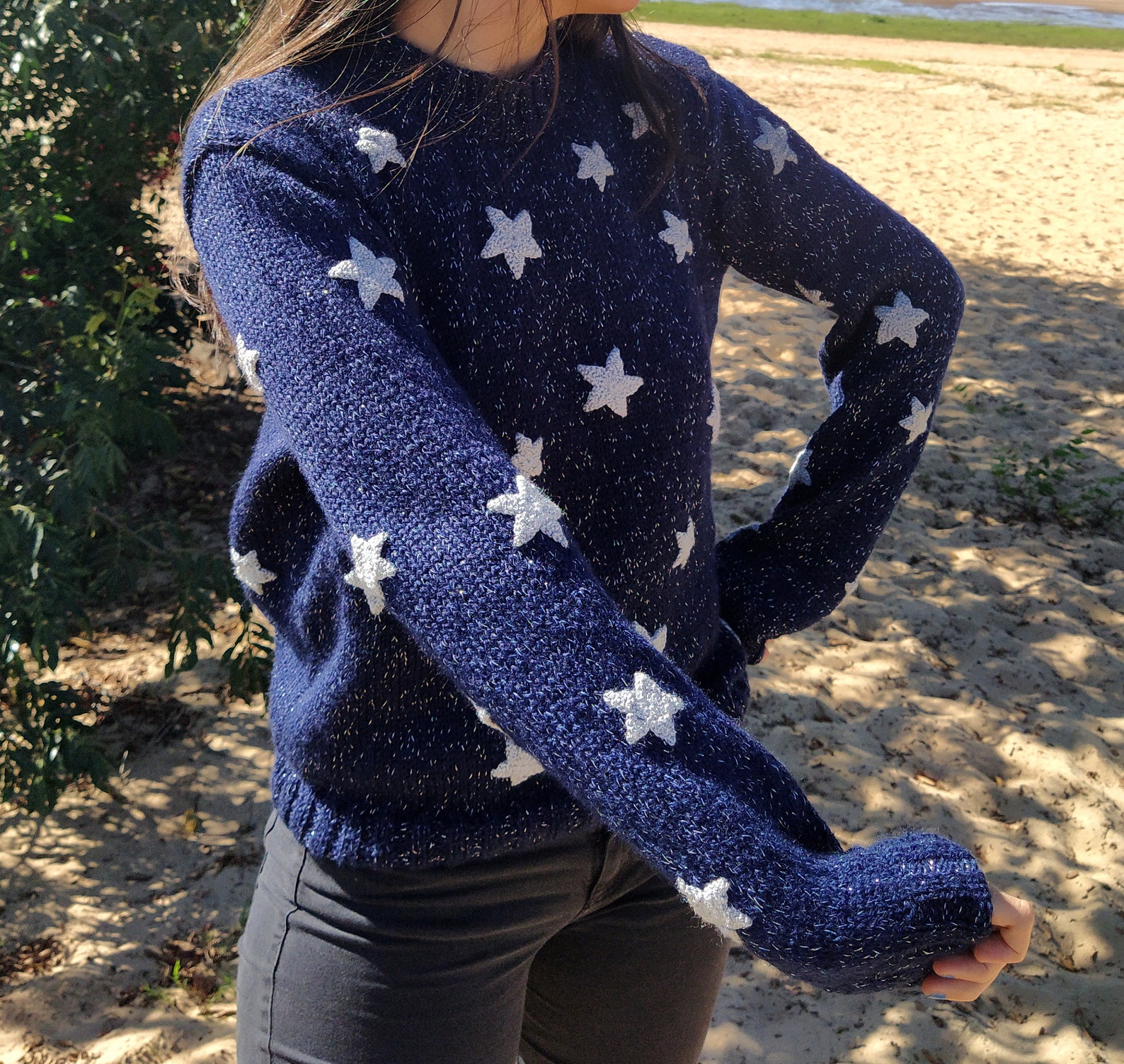 Hand Knitted Coraline Inspired Stars Sweater Etsy