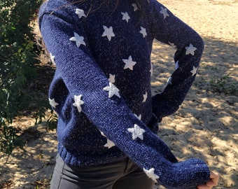 Hand Knitted Coraline Inspired Stars Sweater Norway