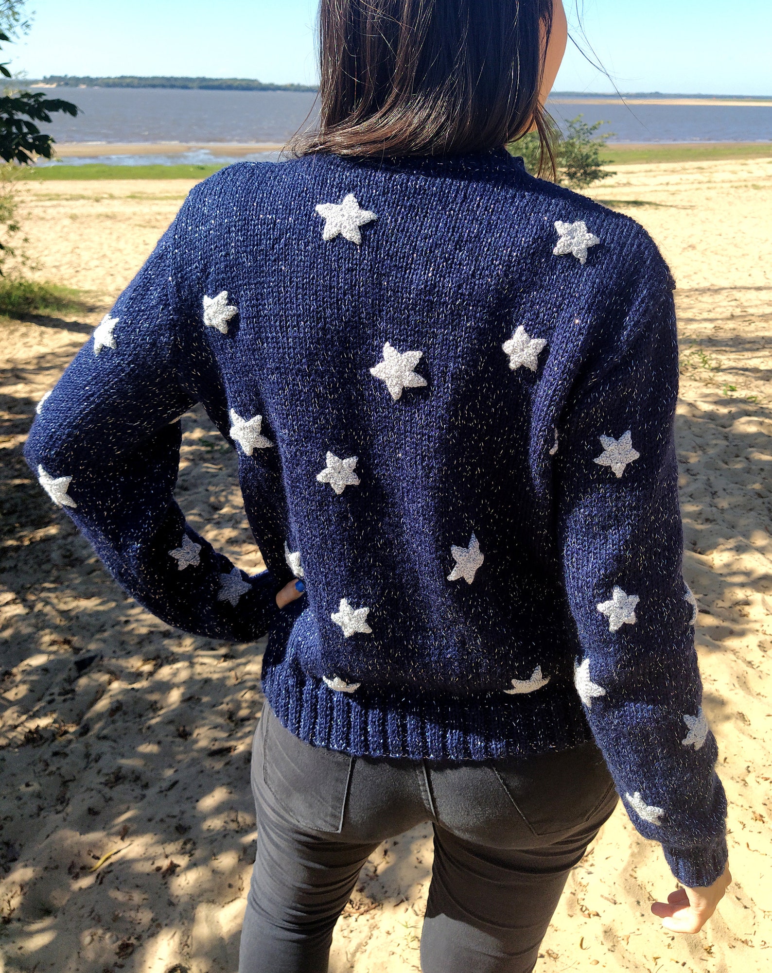Hand Knitted Coraline Inspired Stars Sweater Etsy