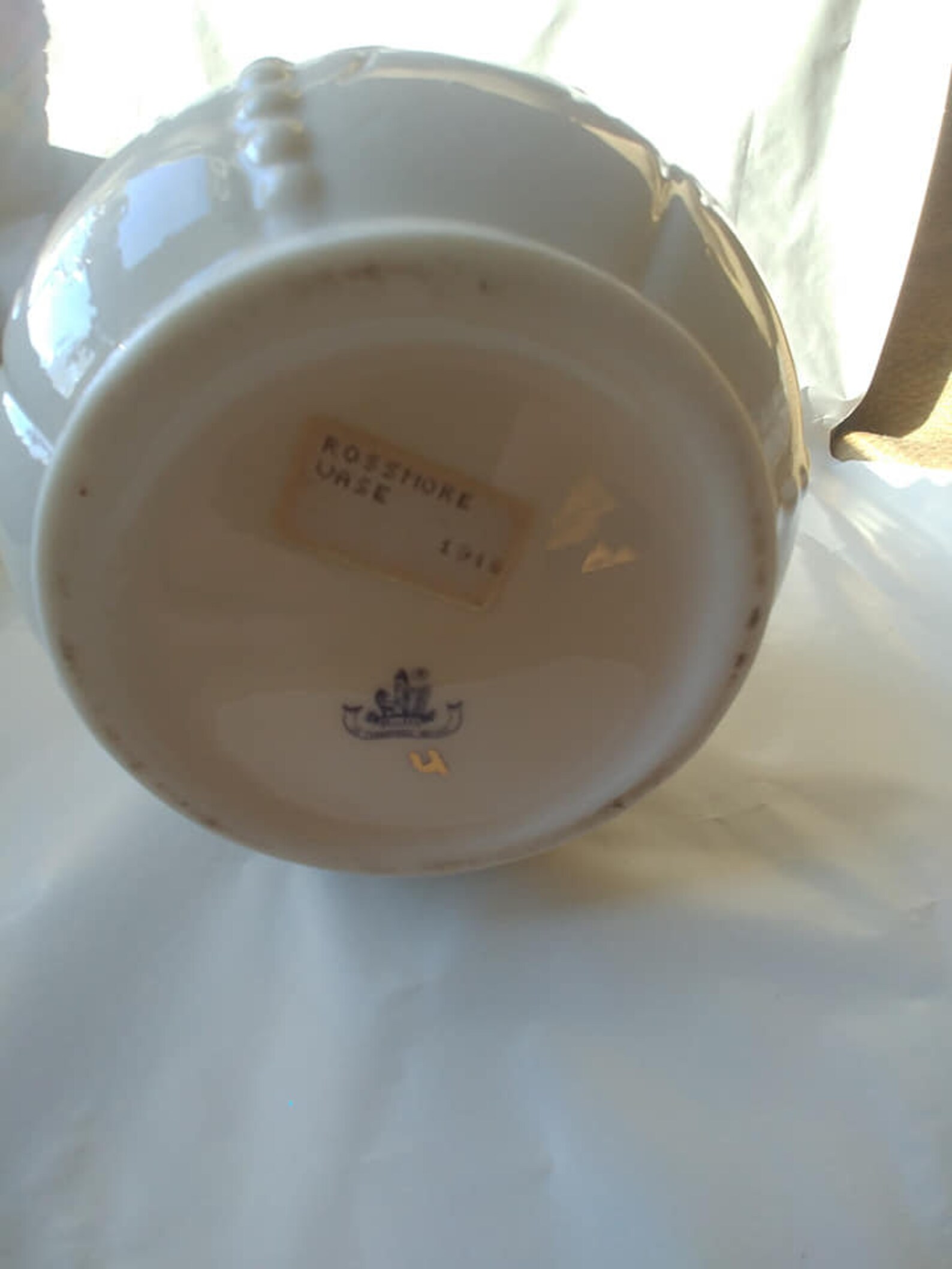 Vintage Belleek Rossmore Vase 1914 With Original Sticker Etsy