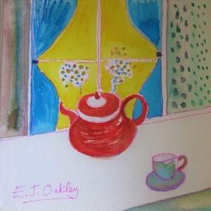 Röd tekanna