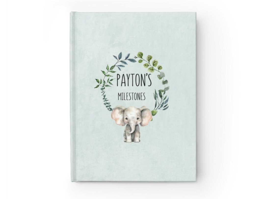 Personalized Baby Milestones Journal Cute Baby Milestones Etsy