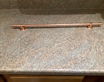 Copper Pipe Curtain Rods, Towel holders, Very elegant For Hanging Canvas Paintings, Posters, Wall Art  Hangers, Banners, light duty hanger.