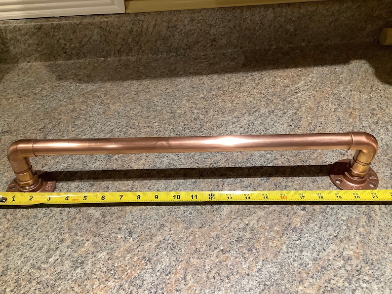 Copper Towel Bars Towel Holder Bathroom Decor Rack Curtain Etsy