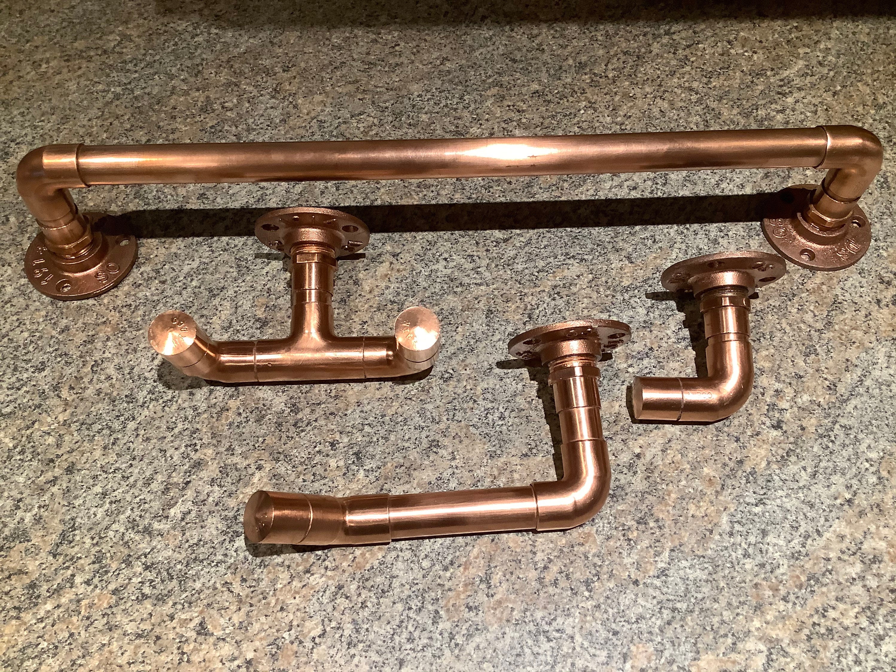 Copper Pipe Towel Rack, Bar, Morden Industrial, Steampunk, Rack ...