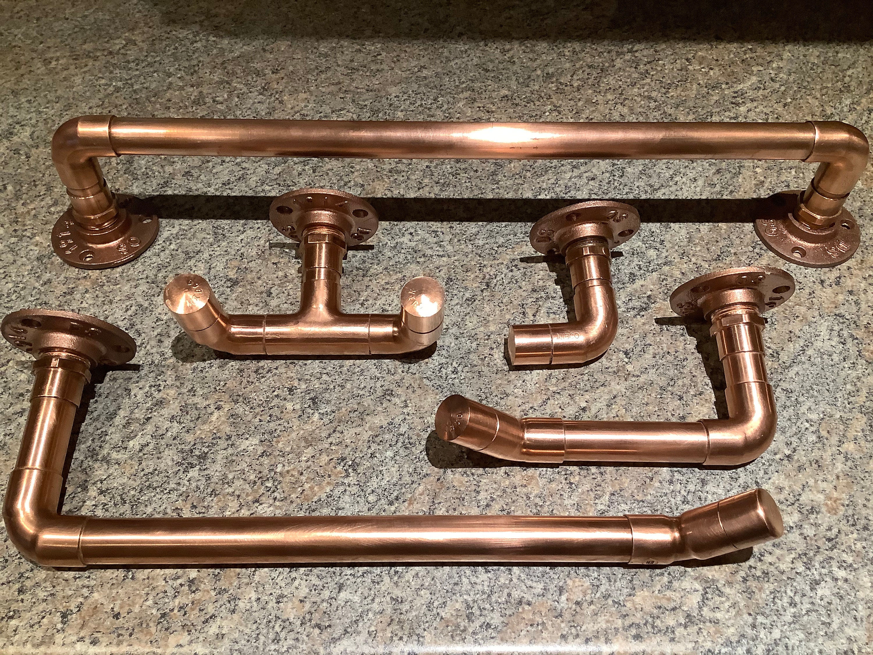 Copper Pipe Bathroom Set Bar Towel Rack Hook Holder | Etsy