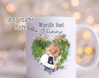 Personalised photo mug, world's best mummy mug, nanny photo gift, birthday gift for grandma, mummy gift, nanny mug