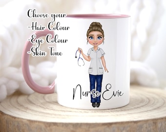 Nurse mug, personalised nurse gift, student nurse gift