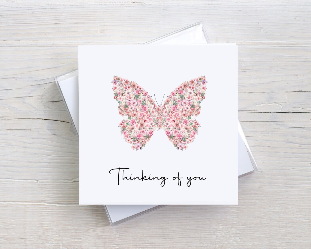 Thinking of You Card, Butterfly Sympathy Card, Condolence Card for ...