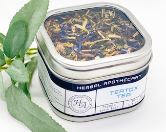 Best Organic Teatox | Best Detox Tea | Organic Teatox Herbal Blend | Organic Detox Blend | Tin Tea | Herbal Detox Tea | Gift Idea Under 20