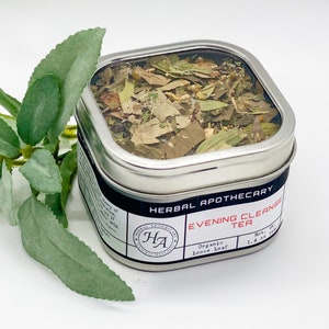 Best Organic Cleanse Tea | Evening Cleanse Tea | Herbal Cleanse Tea | Handcrafted Tea | Loose Leaf Cleanse Tea | Detox Tea | Tin Tea | Gift