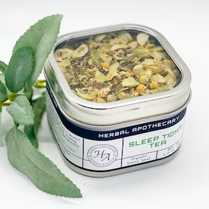 Organic Tea For Sleep | Organic Sleeping Tea | Organic Herbal Tea | Herbal Tea Blends | Deep Sleep Tea | Sleep Tight Tea | Tin Tea