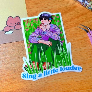 DPR IAN &quot;Kleine blauwe bloem&quot; sticker