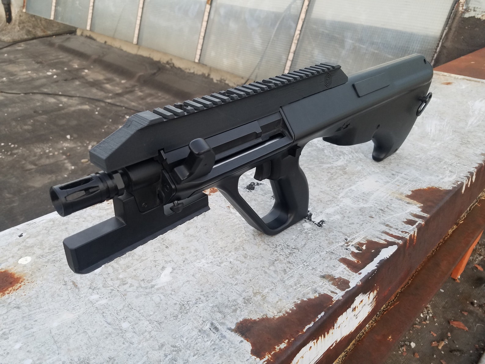 Aug 9mm and upper rail set airsoft set Etsy