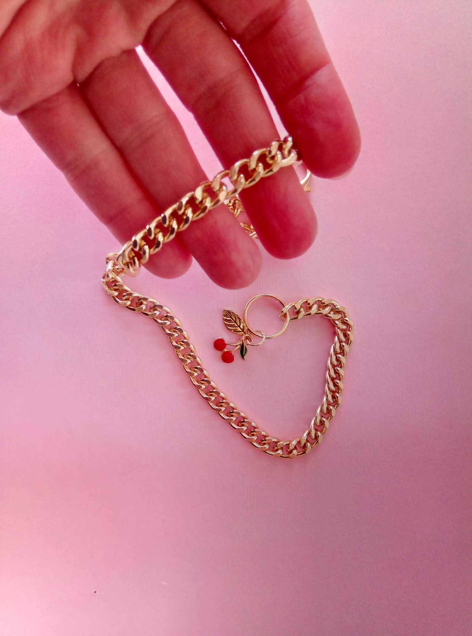 Cuban link chain cat collar small dog collar gold chain Etsy