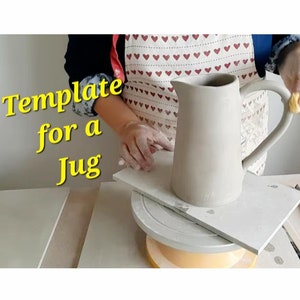 Pottery Printable Template for a Ceramic Jug, Handmade, Printable, Easy DIY, Pottery Templates for Slab Building.