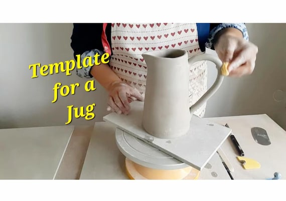 Pottery Printable Template for a Ceramic Jug, Handmade, Printable, Easy DIY, Pottery Templates for Slab Building.