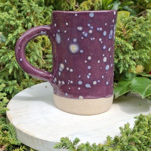 Handmade Ceramic Large Stoneware Mug, Passion Flower Glaze.