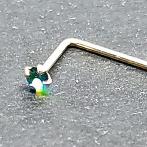 Alexandrite nose stud hotsell