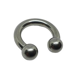 Prince Albert CBB Horseshoe 6 Gauge 4mm 25mm 8mm Balls 316L Steel Body Jewellery image 11