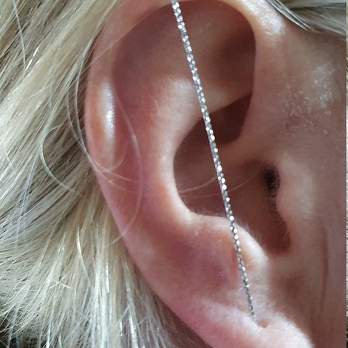 CZ Ear Cuff Ear Wrap Silver Ear Pin Gold Ear Cuff Gold Ear Pin Etsy