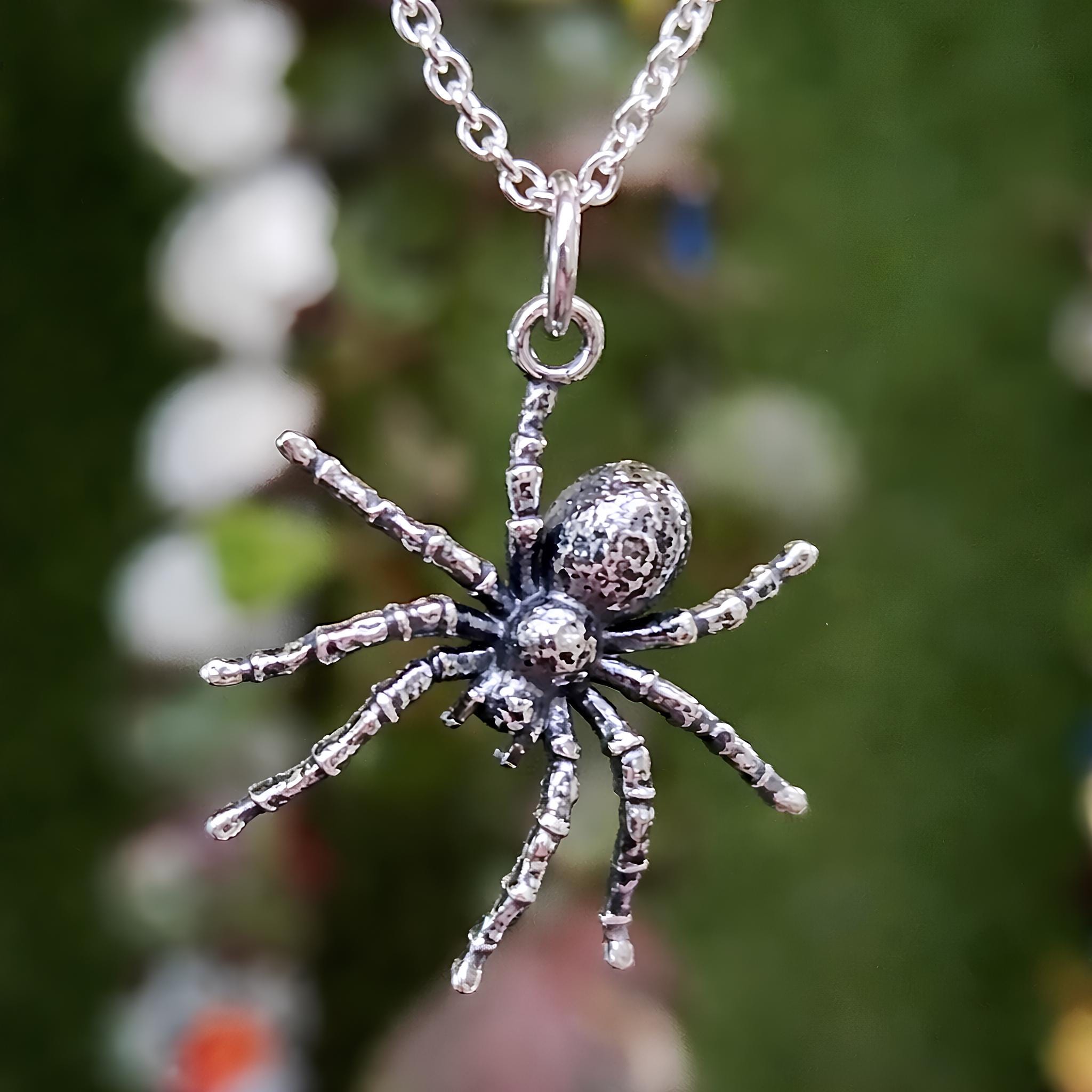 Collier Pendentif Araignée (tarentule) En Argent Sterling 925 - Bijou Wiccan/Paiën