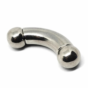 0G Curved Barbell Prince Albert Piercing Internal Thread Heavy Gauge Body Jewellery
