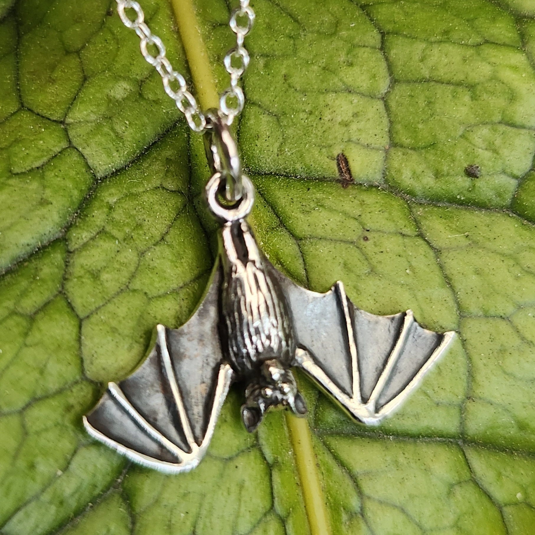 antique silver halloween bat necklace batman inspired Vampire jewelry | Wish