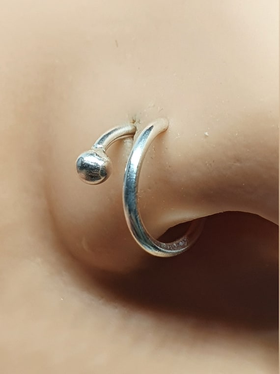 925 Sterling Silver Nose Hoop Ring with 3 Twisted Wires 925 Sterling Silver Nose Hoop Ring with 3 Twisted Wires