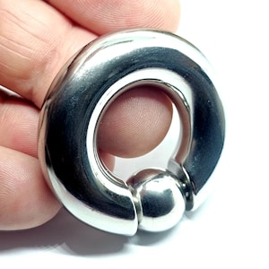 Prince Albert Piercing Easy Fit 43mm Diameter X Large Heavy Gauge BCR 12mm Thick 0000g CBR 14mm Ball Closure Ring 316L PA Jewellrey (Bn86)