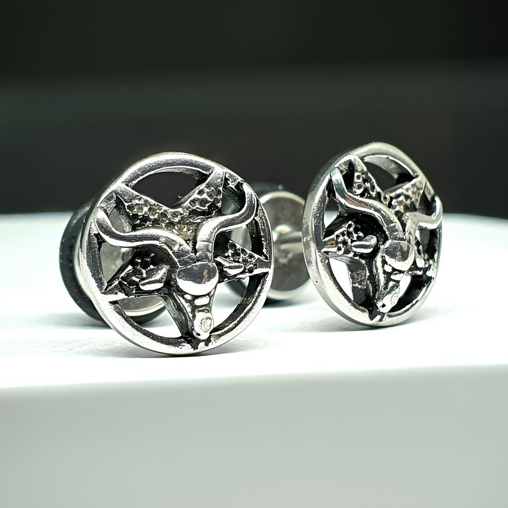 Pentagramma Con Demone Baphomet Testa Di Capra Satanica - Immagini