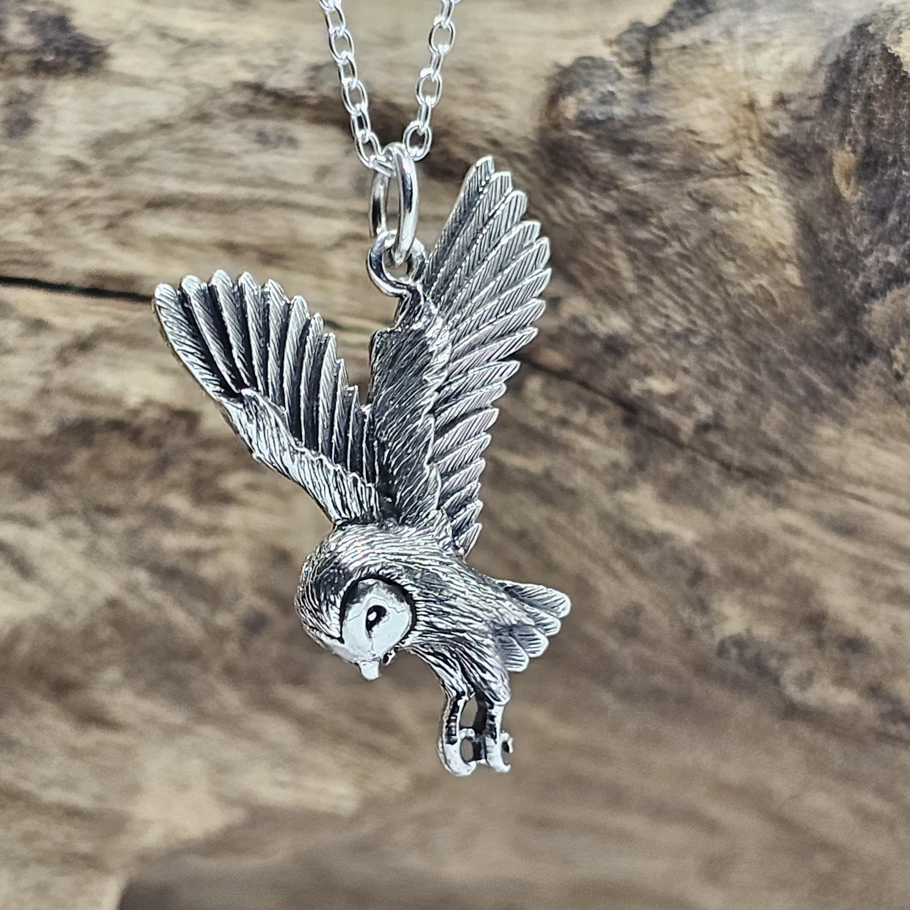 925 Owl Pendant - Etsy