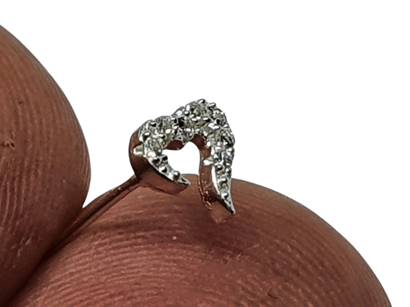 Hemobllo 6er Set Nasenpiercings - Herzförmig Mit Zirkonia In Weiß, Rosa & Blau