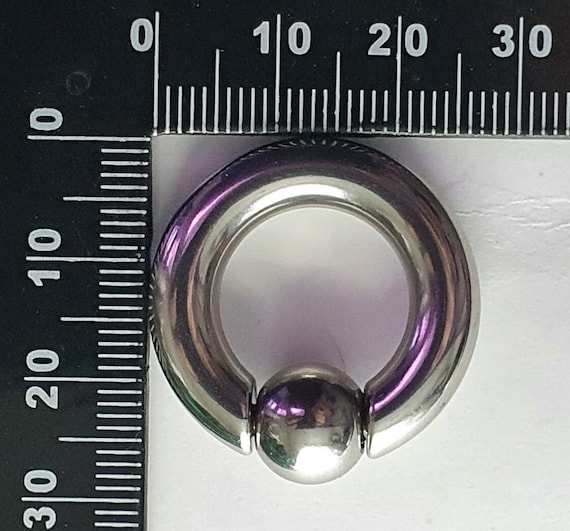 Heavy Large Gauge 2g 6mm BCR Easy Spring Snap Ball Closure Ring Prince Albert PA 