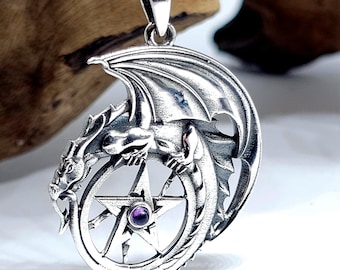 Ciondolo Celtico A Croce Ametista Argento Sterling Con Collana - Foto 2