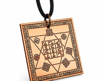 Dr Dee Talisman Pendant John Dee Occult Protection Amulet Alchemy Charm Brass