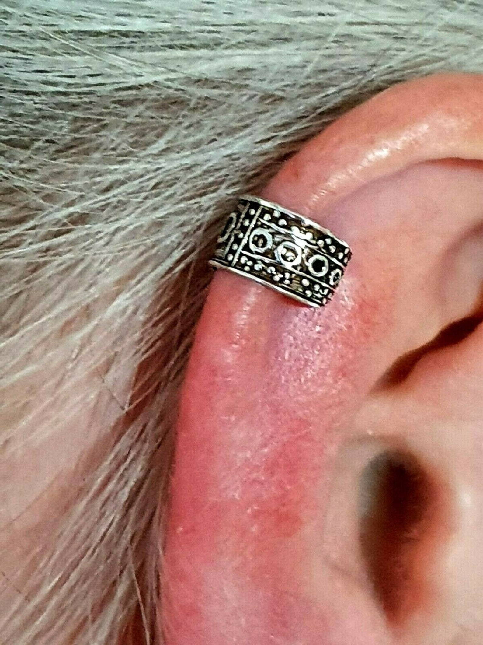 Viking Ear Cuff Norse 925 Sterling Silver Norse The All Father Etsy