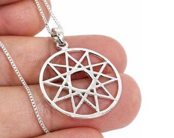 Pendentif OM Spirituel Tamil En Argent Sterling 92,5% - Grande Taille - Bijou Homme Femme Élégant