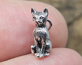 Walking Kitty Cat Charm Sterling Silver Walking Kitty Cat Charm Sterling Silver