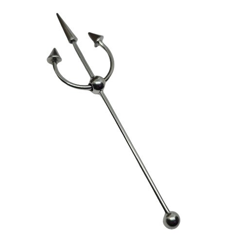 Trident Triple Claw Earring In 316L Stainless Steel - Adjustable Clutch, Black Accents, Unique Bird Claw Design - View #7