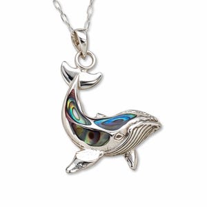 Valhänge 925 Sterling Silver Abalone Halsband Oceaniskt Djur Marin Gåva Natur