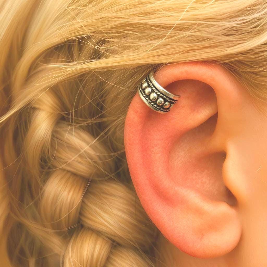 Ear Cuff Shield Band 925 Sterling Silver Helix Orbital Jewellery