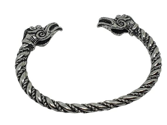 droog ga zo door opzettelijk Oath Arm Ring Viking Dragon Pewter Torque Ring Cuff Solid - Etsy