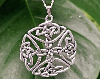 Celtic Knot Infinity Pendant Necklace Endless Time No Beginning No End Jewellery & Boxed