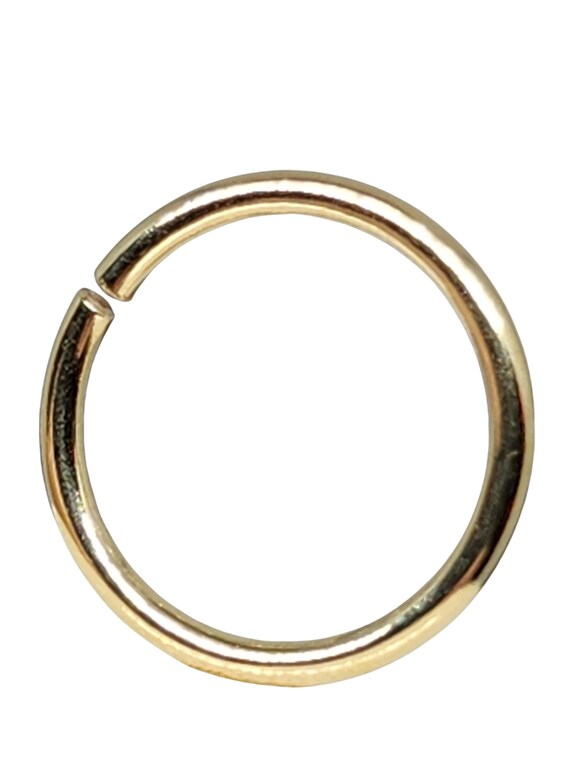 Anello Naso Oro Giallo 9 Carati 10 Mm Anello Cerchio 22 G (0,6