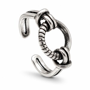 Torque 925 Sterling Silver Adjustable Knot Ring Thumb Toe Open Band Gift Boxed